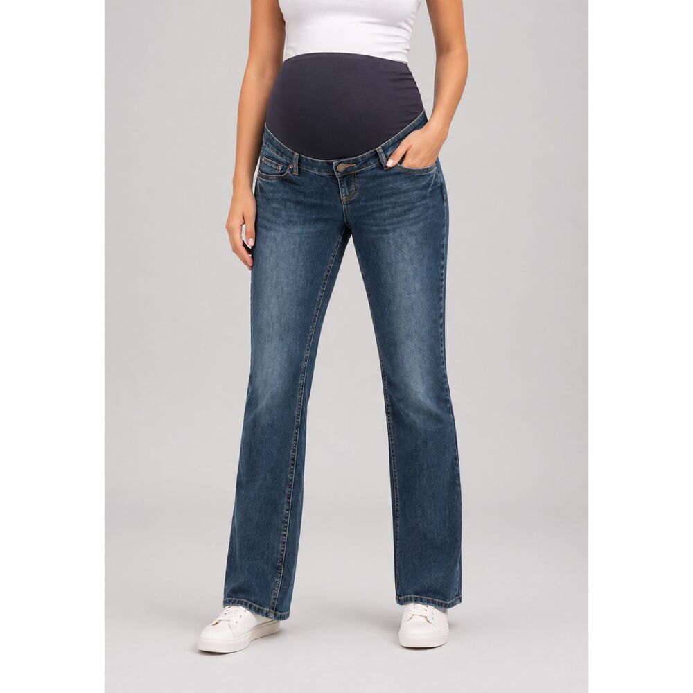 Planet Motherhood Full Panel Maternity Mama Denim Jeans Blue S